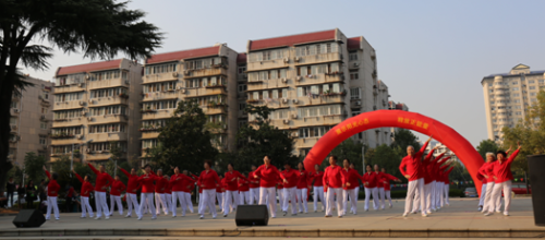 离退休职工参加武汉分院重阳节广场舞展示活动